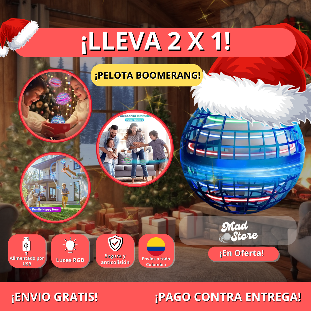 BoomBall Pelota Spinner Voladora Mágica🎅
