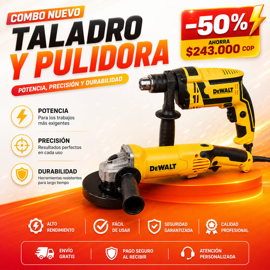 DuoForce Pro⚡Taladro y Pulidora + Accesorios